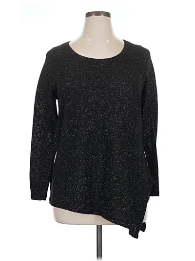 Pre-owned Lane Bryant 3/4 Sleeve T-shirt In Black