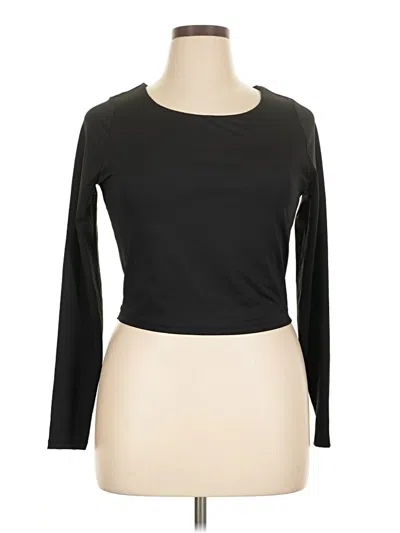Pre-owned Lane Bryant 3/4 Sleeve T-shirt In Black