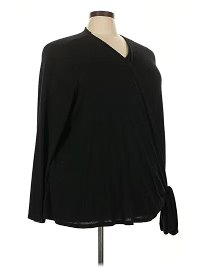 Pre-owned Lane Bryant 3/4 Sleeve T-shirt In Black