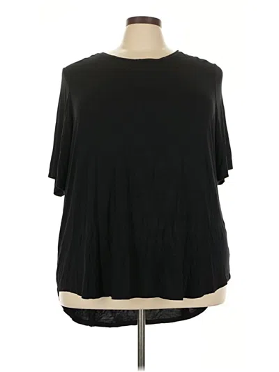 Pre-owned Lane Bryant 3/4 Sleeve T-shirt In Black