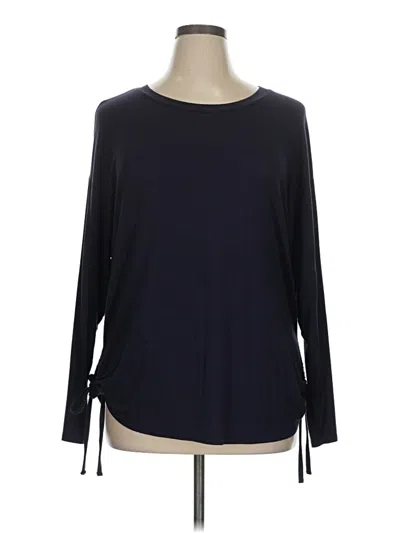 Pre-owned Lane Bryant 3/4 Sleeve T-shirt In Blue
