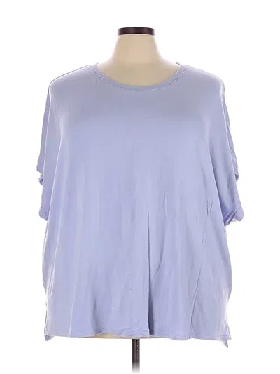 Pre-owned Lane Bryant 3/4 Sleeve T-shirt In Blue