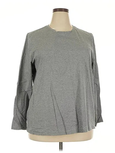 Pre-owned Lane Bryant 3/4 Sleeve T-shirt In Gray