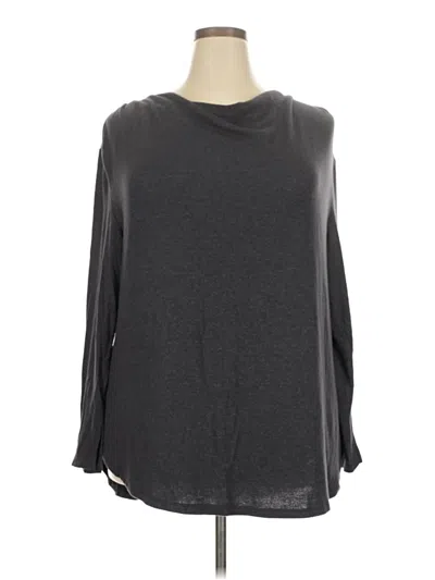 Pre-owned Lane Bryant 3/4 Sleeve T-shirt In Gray