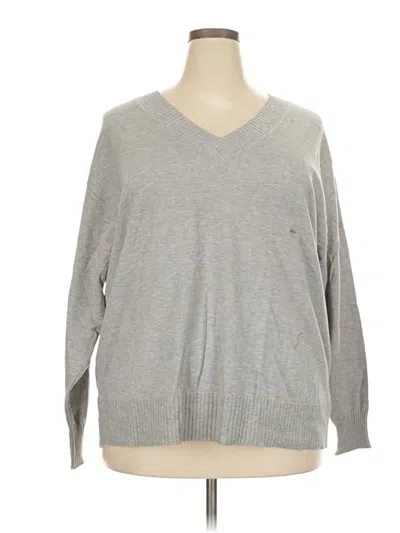 Pre-owned Lane Bryant 3/4 Sleeve T-shirt In Gray