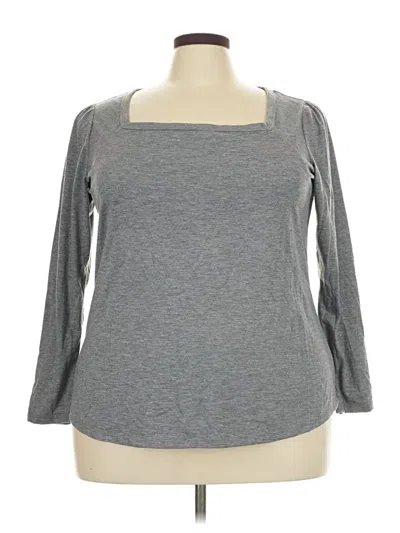 Lane Bryant 3/4 Sleeve T-shirt In Gray