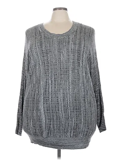 Pre-owned Lane Bryant 3/4 Sleeve T-shirt In Gray