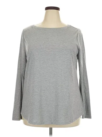 Pre-owned Lane Bryant 3/4 Sleeve T-shirt In Gray