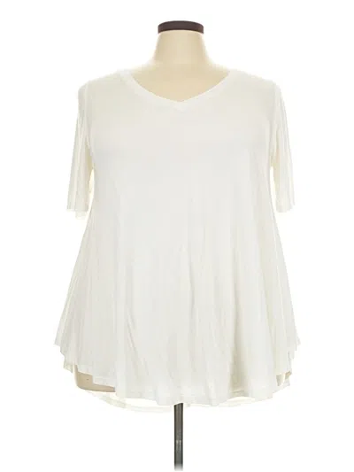 Pre-owned Lane Bryant 3/4 Sleeve T-shirt In Ivory
