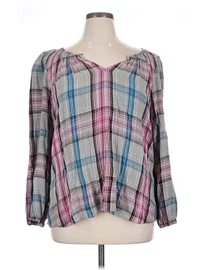 Pre-owned Lane Bryant 3/4 Sleeve T-shirt In Pink