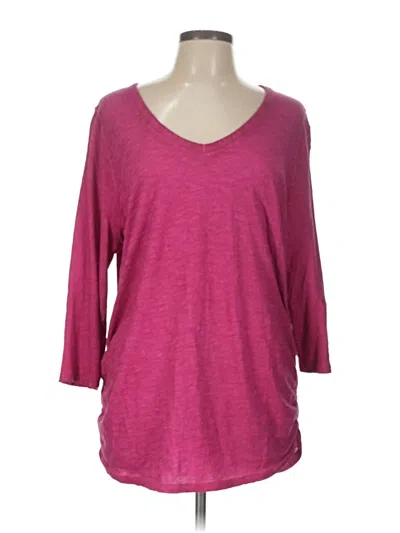 Pre-owned Lane Bryant 3/4 Sleeve T-shirt In Pink