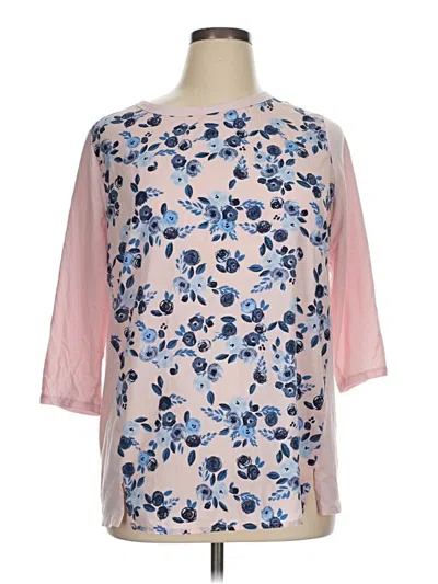 Pre-owned Lane Bryant 3/4 Sleeve T-shirt In Pink