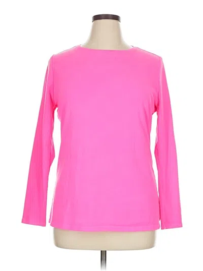 Pre-owned Lane Bryant 3/4 Sleeve T-shirt In Pink