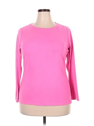 Pre-owned Lane Bryant 3/4 Sleeve T-shirt In Pink