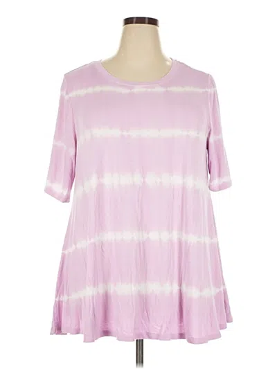Pre-owned Lane Bryant 3/4 Sleeve T-shirt In Pink