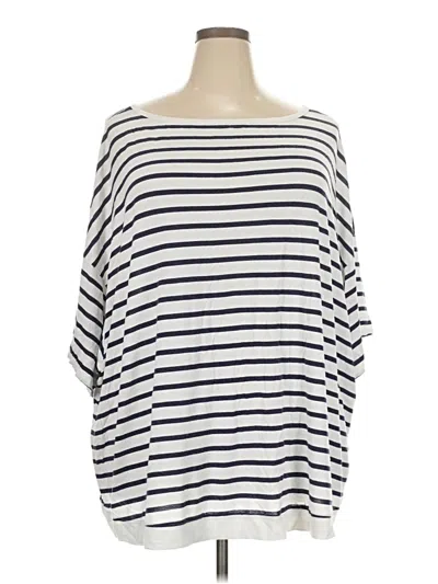Pre-owned Lane Bryant 3/4 Sleeve T-shirt In Silver