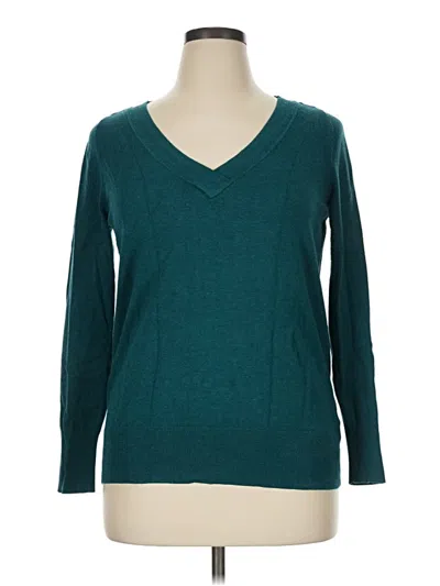Pre-owned Lane Bryant 3/4 Sleeve T-shirt In Teal