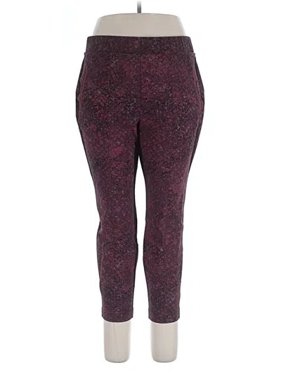 Pre-owned Lane Bryant Active Pants In Burgundy