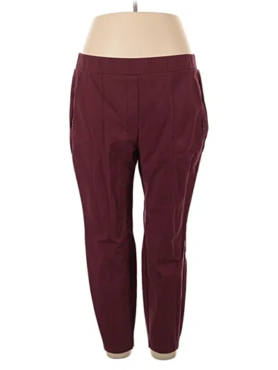 Pre-owned Lane Bryant Active Pants In Burgundy