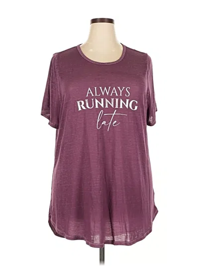 Pre-owned Lane Bryant Active T-shirt In Burgundy