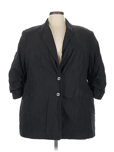 Pre-owned Lane Bryant Blazer Jacket In Black