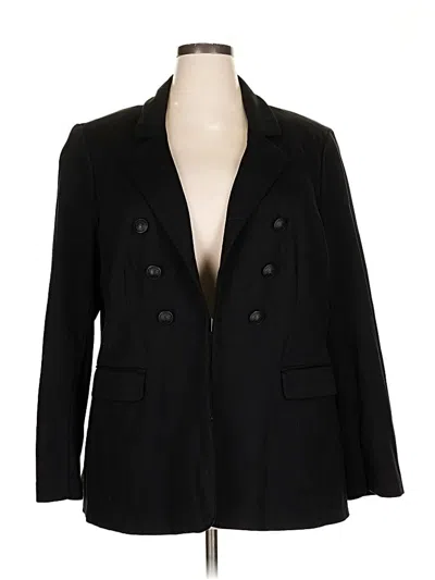Pre-owned Lane Bryant Blazer Jacket In Black