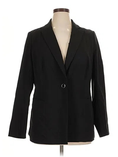 Pre-owned Lane Bryant Blazer Jacket In Black