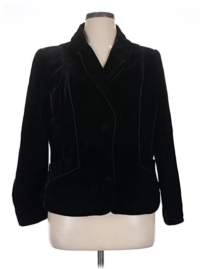 Pre-owned Lane Bryant Blazer Jacket In Black