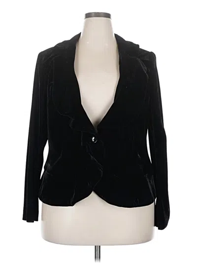 Pre-owned Lane Bryant Blazer Jacket In Black