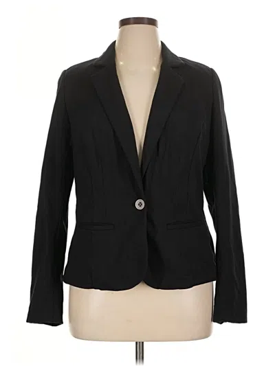 Pre-owned Lane Bryant Blazer Jacket In Black