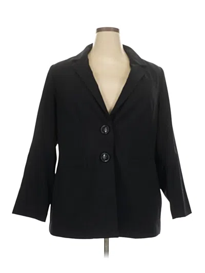 Pre-owned Lane Bryant Blazer Jacket In Black