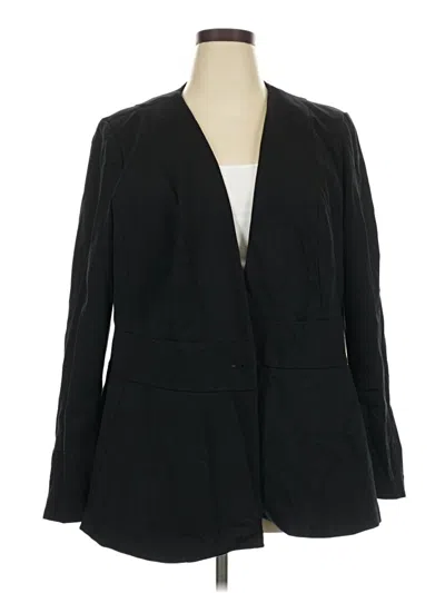 Pre-owned Lane Bryant Blazer Jacket In Black