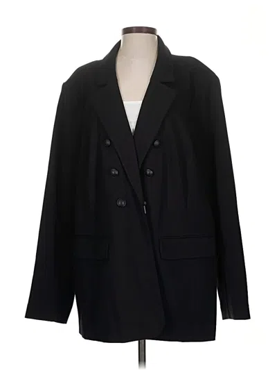 Pre-owned Lane Bryant Blazer Jacket In Black