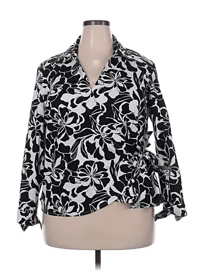 Pre-owned Lane Bryant Blazer Jacket In Black