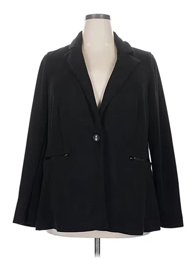 Pre-owned Lane Bryant Blazer Jacket In Black