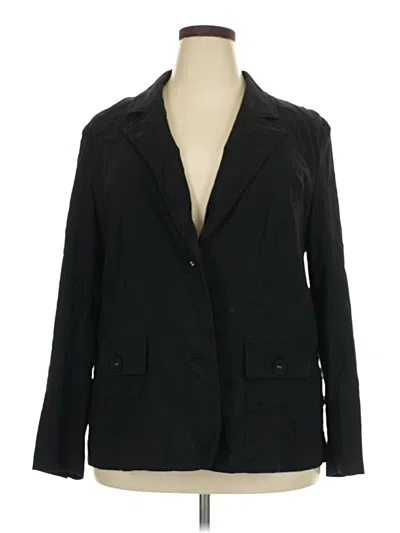 Pre-owned Lane Bryant Blazer Jacket In Black
