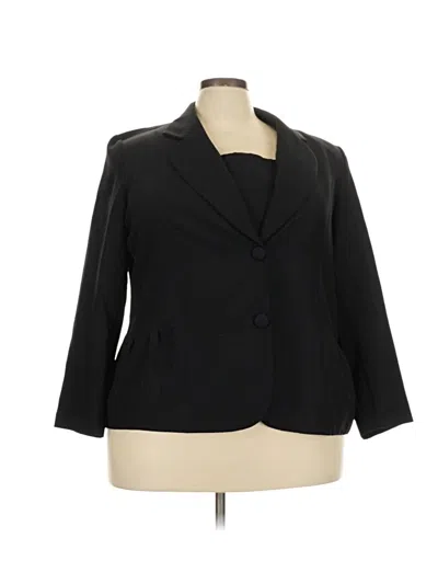 Pre-owned Lane Bryant Blazer Jacket In Black