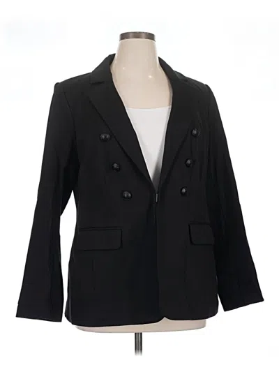 Pre-owned Lane Bryant Blazer Jacket In Black