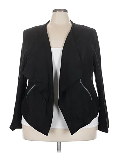 Pre-owned Lane Bryant Blazer Jacket In Black