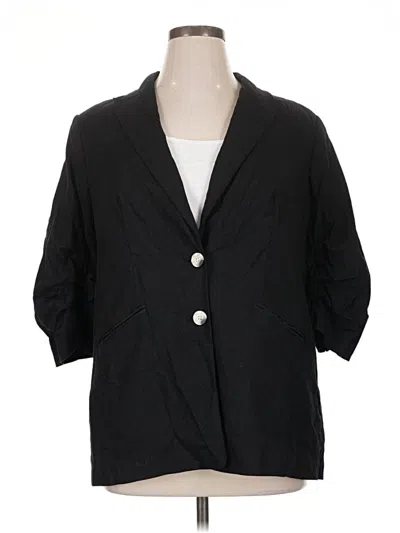 Pre-owned Lane Bryant Blazer Jacket In Black