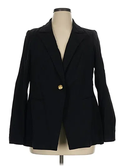 Pre-owned Lane Bryant Blazer Jacket In Black