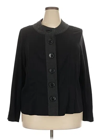Pre-owned Lane Bryant Blazer Jacket In Black
