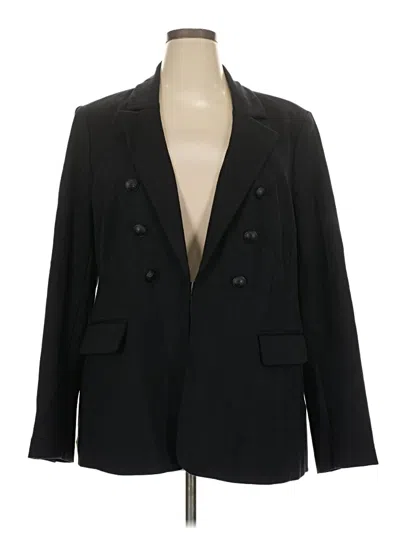 Pre-owned Lane Bryant Blazer Jacket In Black