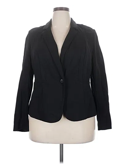 Pre-owned Lane Bryant Blazer Jacket In Black