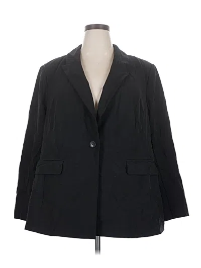 Pre-owned Lane Bryant Blazer Jacket In Black