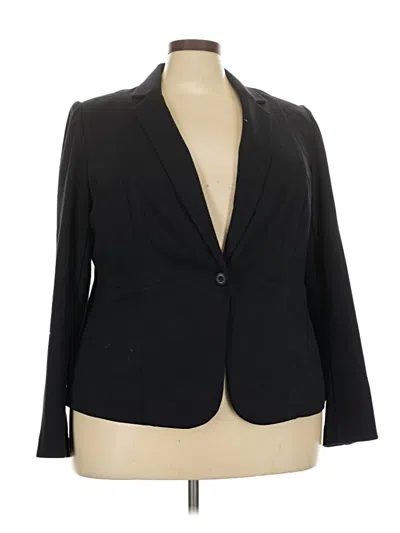 Pre-owned Lane Bryant Blazer Jacket In Black