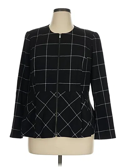 Pre-owned Lane Bryant Blazer Jacket In Black