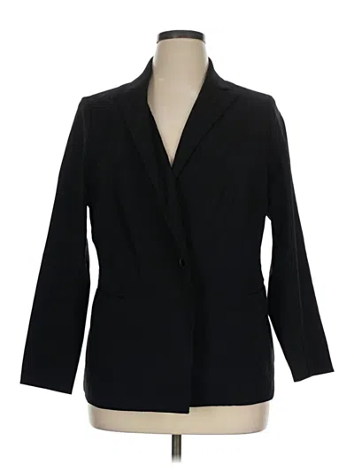 Pre-owned Lane Bryant Blazer Jacket In Black