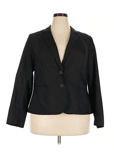 Pre-owned Lane Bryant Blazer Jacket In Black