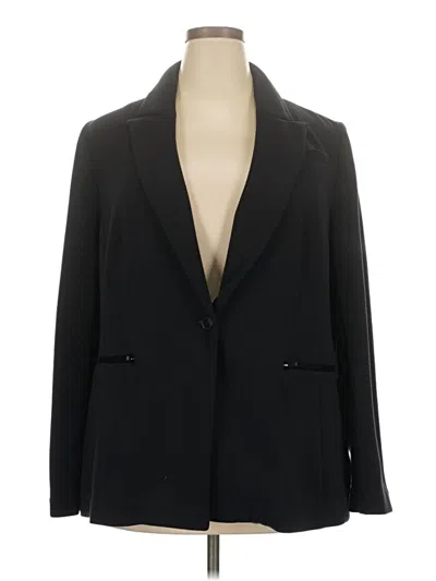 Pre-owned Lane Bryant Blazer Jacket In Black